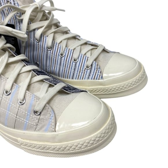 Converse Chuck 70 Retro Shoes For Men Skate High Stripes Canvas A00457C-WWSBBBBW - Picture 5 of 10